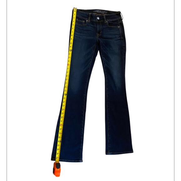 AE American Eagle Outfitters Jeans Kick Boot Size 2 Dark Wash - Picture 7 of 9